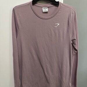 Gymshark Men's Dusty Pink Long Sleeve Tee